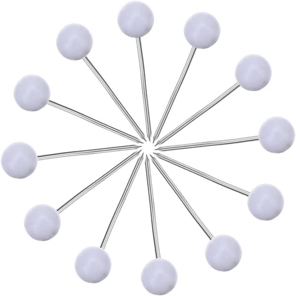 Outus 1/8 Inch Round Head Map Tacks Push Pins, 300 Pieces, White