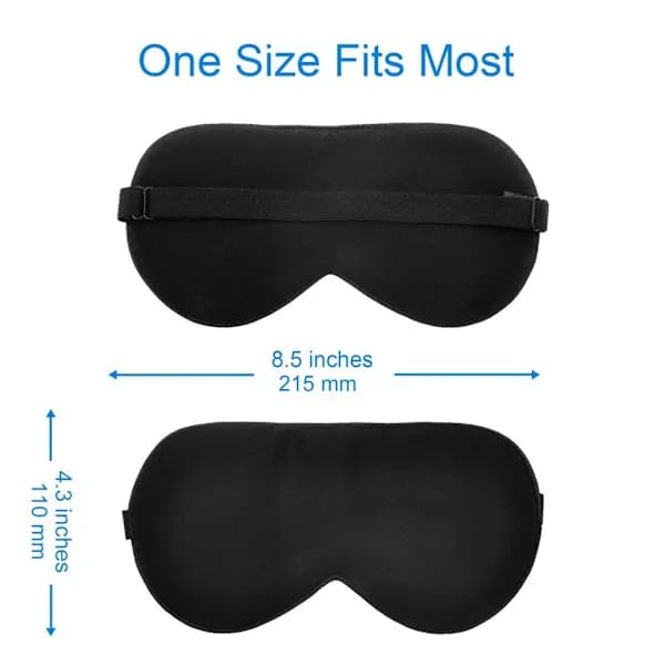 Sovmask, 100% siden, svart.