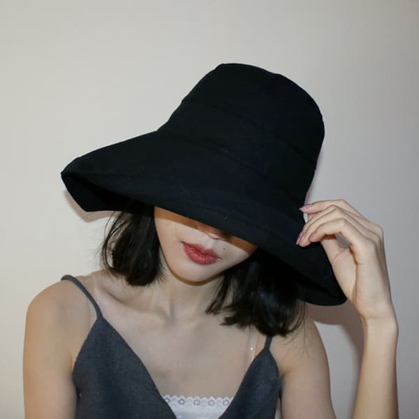 Solid Color Fisherman Hat Foldable Fashionable Summer Hat for Commuting