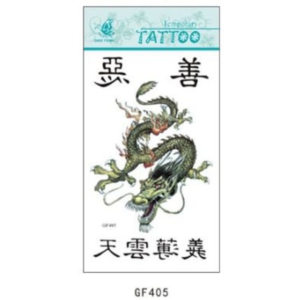2st Temporär tattoo dragon