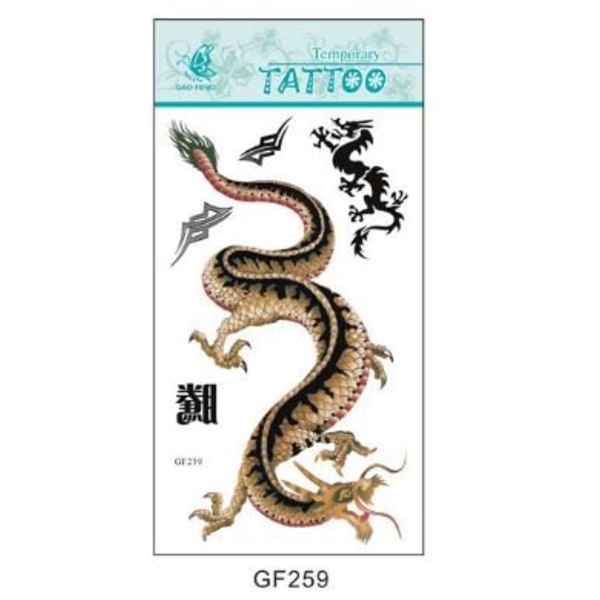 1st Temporär tattoo dragon