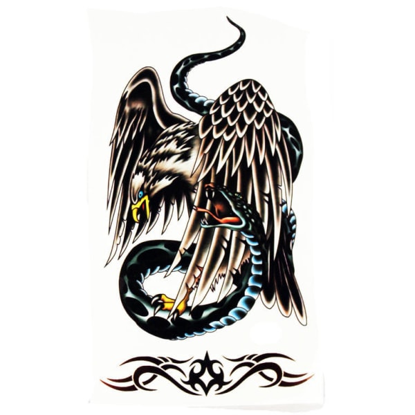 2 st Temporär tattoo örn och orm