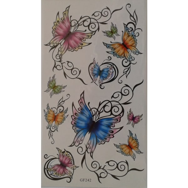 2st Temporär tattoo  fjärilar
