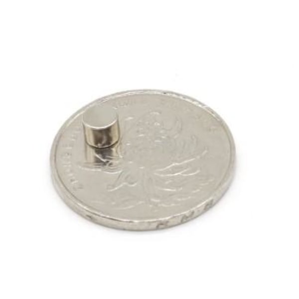 10 stk 5 x 4 mm Neodymium Magneter NdFe Silver