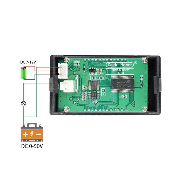 DC 100 10A 1000W Digital Voltmeter Ampeter Wattmeter Spänningsmätare Black