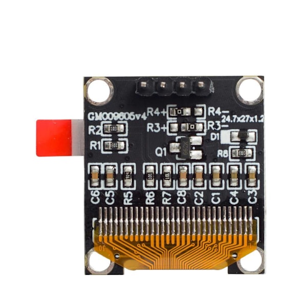 Blå / Gul OLED Skärm / Displaymodul 0.96" 4 pins 128X64 Svart