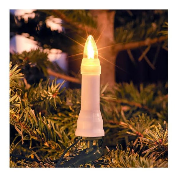 Juletræsbelysning LED, 10 lys med fjernbetjening White one size