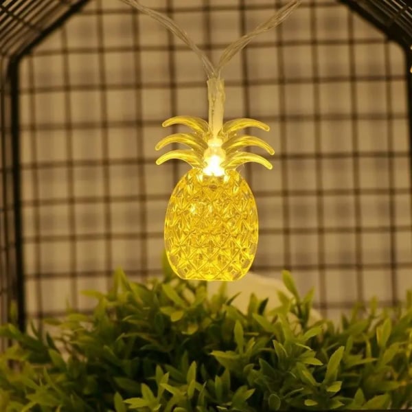 3-Pack Party String Lights LED Ananas Yellow one size