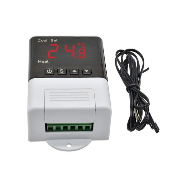 Intelligent Termostat DTC1200 110V 220V Temperaturkontroll LED Vit