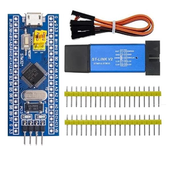 ST LINK ST-Link V2 Mini STM8 STM32 ohjelmoija + kaapeli Multicolor