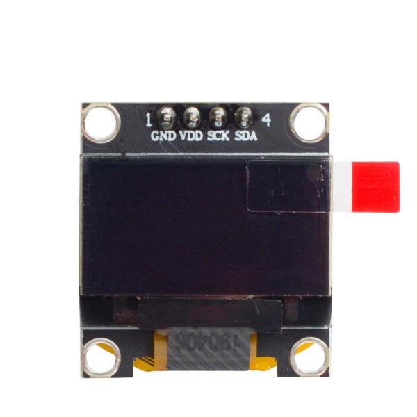 Gul OLED-skærm / Displaymodul 0,96" 4 ben 128X64 Black