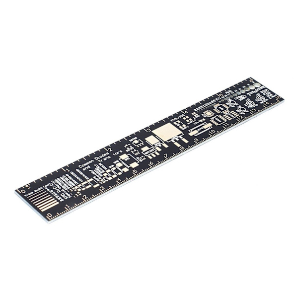 15.5 CM PCB / Mönsterkorts Ruler / Linjal Svart