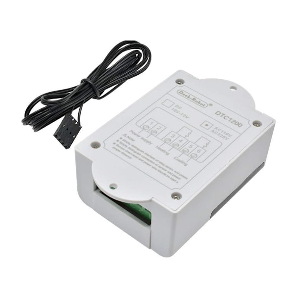 Intelligent Termostat DTC1200 110V 220V Temperaturkontroll LED Vit