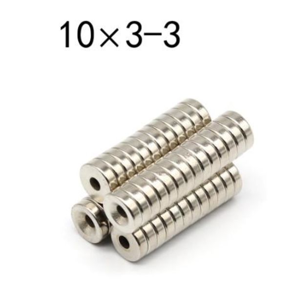 5 kpl 10 x 3-3 mm neodyymimagneetit NdFe Silver