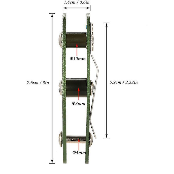 Kompakti alumiininen avaimenperä/kotelo Green one size