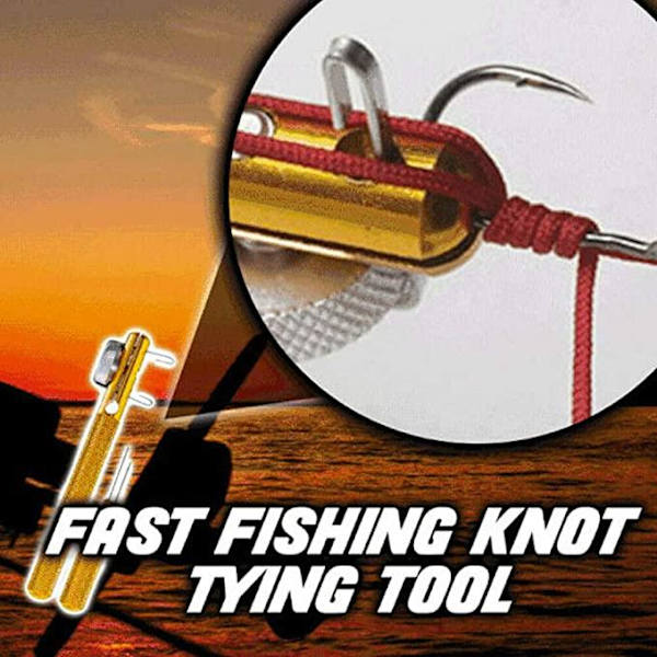 Fiskeredskap Knutbindningstillbehör för Knytning av Fiskekrokar Guld one size
