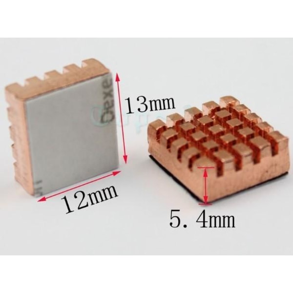 6 Real Copper -jäähdytysrivaa Raspberry Pi:lle jne. Gold one size
