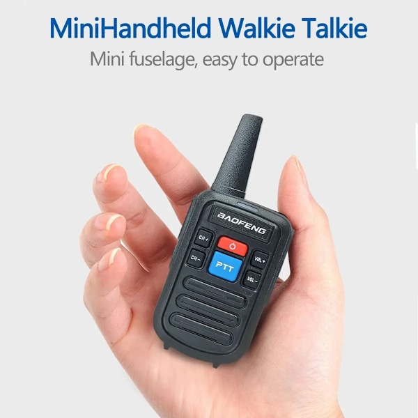 2-Pack BaoFeng BF-C50 Lättvikts Tvåvägsradio / Walkie Talkie Svart