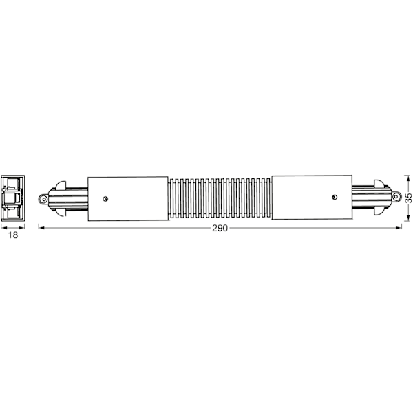 LEDVANCE LIITOS KISKOON LEDVANCE TRACKKLIGHT FLEX BLACK Black