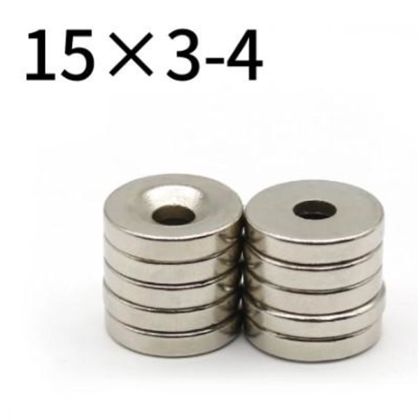 5 kpl 15 x 3-4 mm neodyymimagneetit NdFe Silver