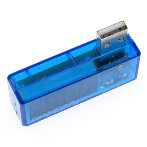 Charger Doctor B73 Digital USB Ström Volt Testare Blå