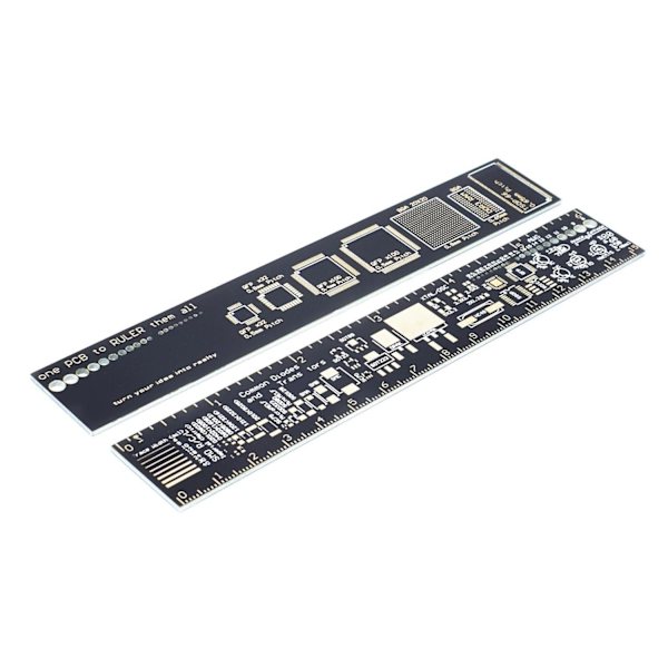 15,5 CM PCB / mønsterkort linjal / linjal Black