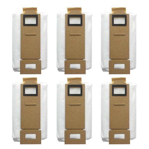 6 st Dammpåsar Kompatibla med Xiaomi Roborock S7 Auto-Empty Dock White