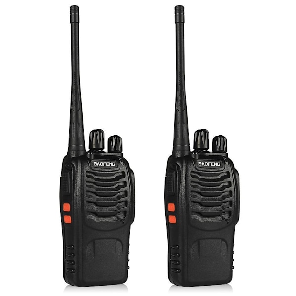 2-Pack BaoFeng 888 S BF UHF Tvåvägsradio / Walkie Talkie Inbyggd LED-ficklampa Black