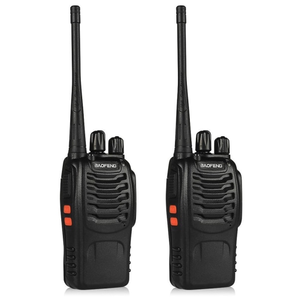 2-Pack Baofeng BF-888S UHF Tvåvägsradio / Walkie Talkie Svart