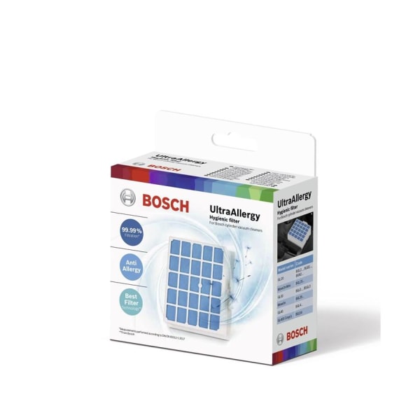 Bosch UltraAllergy HEPA Tvättbart Dammsugarefilter BBZ156UF Vit