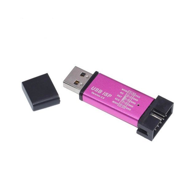USB ISP USBASP ASP ohjelmoija 51 ATMEL AVR + kaapeli Purple