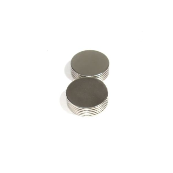 10 stk 15 x 1 mm Neodymmagneter NdFeB Silver