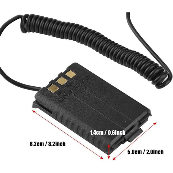 Baofeng BL-5 Biladapter för Walkie Talkie UV5R UV-5RE UV-5RA Svart one size