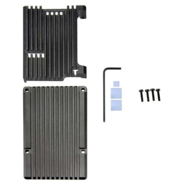 Passivt kjøleribbeskall i aluminium for Raspberry Pi 4 Black one size