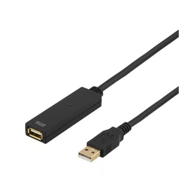 Deltaco 20 m jatkojohto USB 2.0:lle (USB2-EX20M) Black one size