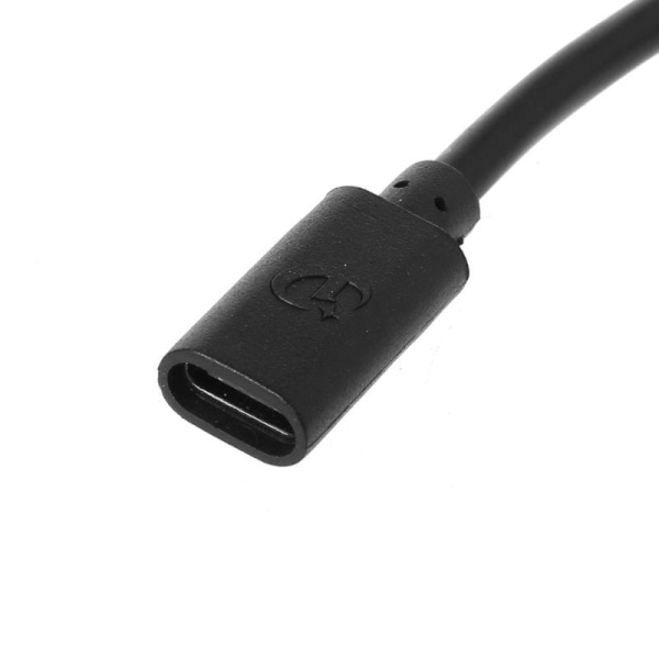 Kabel med tænd-sluk-funktion Type USB C han til hun C Black one size