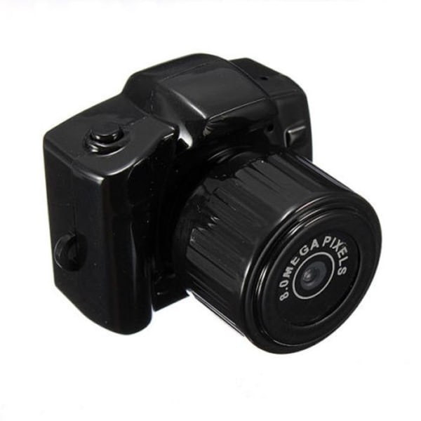 Y2000 minikamera kannettava digitaalikamera videokamera 1080p Black