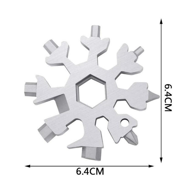 Multifunksjonelt verktøy med 18 funksjoner Snowflake Black