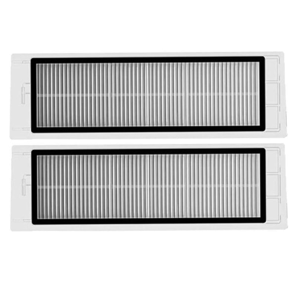 2 st HEPA Filter Kompatibla med Xiaomi Roborock S5, S50, S51, S55, S6, MAXV White