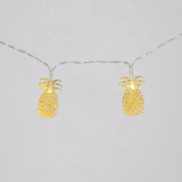 3-Pack Party String Lights LED Ananas Yellow one size