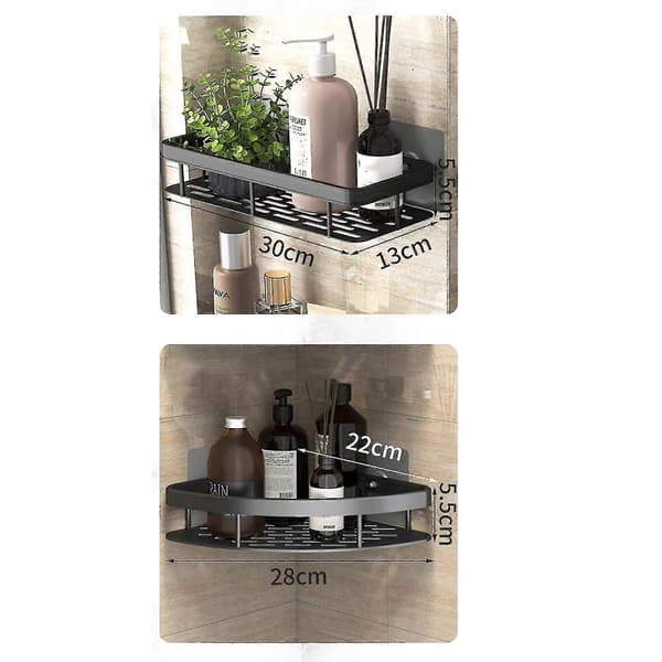 -mount Er Bath Er Caddy Hylla Stora H Rack Izer Bath Silver