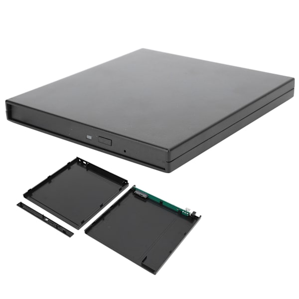 Externt Hårddiskfodral för Optisk Enhet Dator Laptop Lagringskit Svart 9.5mm SATA