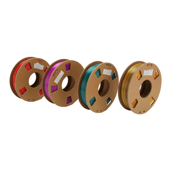 4 st 3D-skrivarfilament Dubbelfärg 1,75 mm 250 g Nettovikt 200 till 220 Celsius PLA-filament för 3D-påfyllning