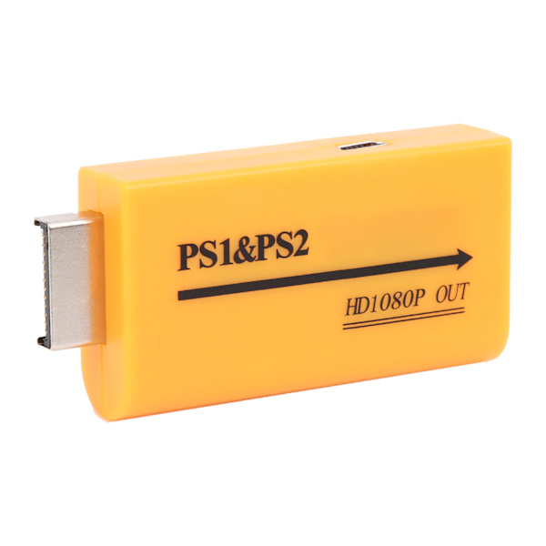 PS1/PS2 til HDMI Video Converter Adapter Output Composite 7x3,5x1,5cm