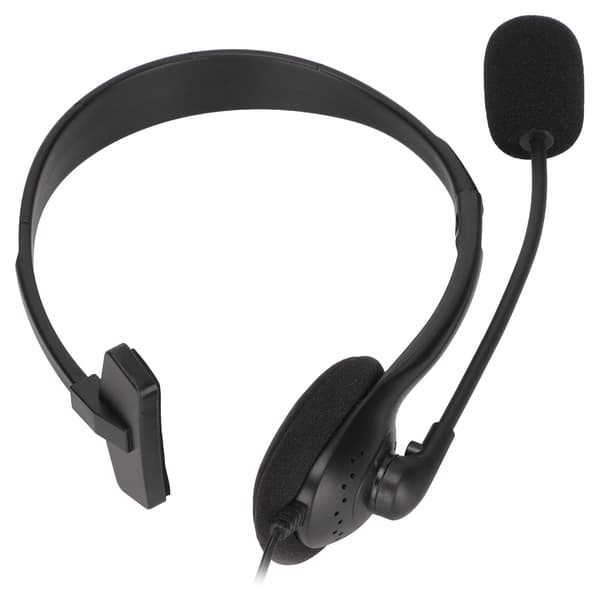 S480 Telefon Headset 3.5mm Plugg Brusreducering Justerbart Enkelt Öra Kundservice Headset för Datorer Svart