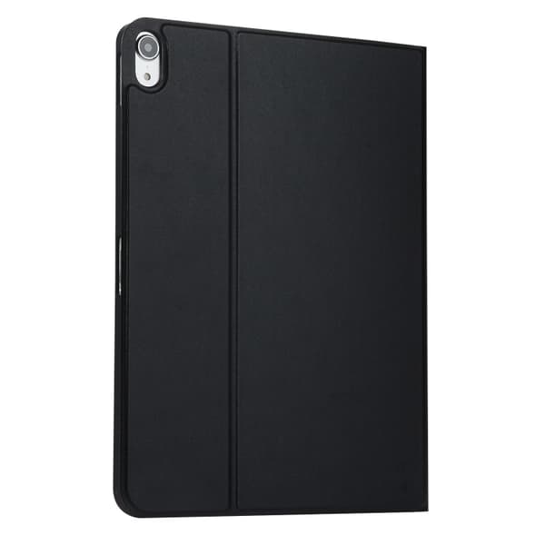 【03】iPad 11 11:e Gen / 10.9 10:e Gen 2022/2025 Skal med Hållare - Voltage Elastiskt Läder TPU Skyddsfodral Svart