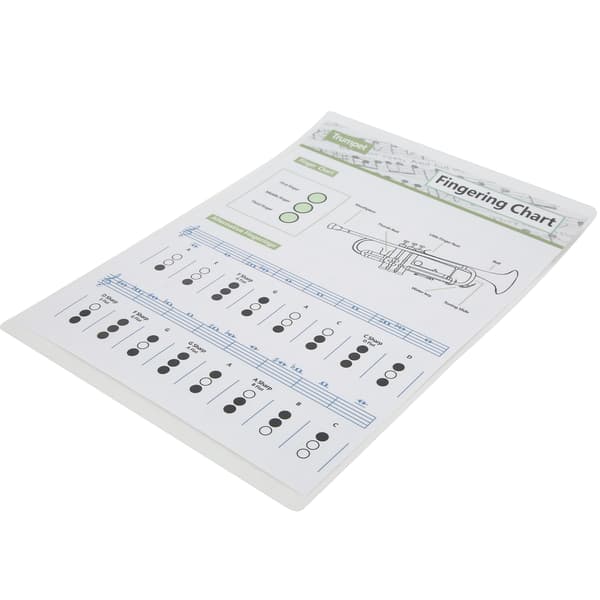 Trompet Akkorddiagram Fingersætning Note Musikinstrument Reference Guide til Hjemmeundervisning Lille
