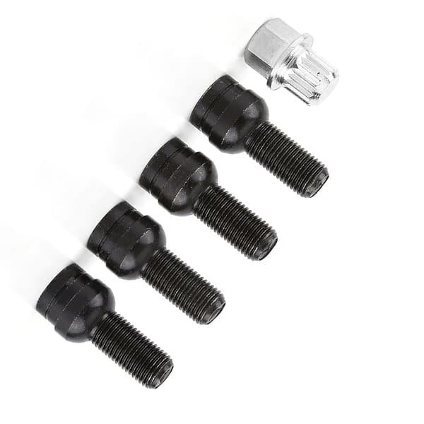 Sort Stål Hjulbolt & Lås Møtrik Sæt - M14*1.5MM