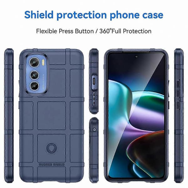 Heltäckande stötsäkert TPU-skal för Moto Edge 30 Rugged Protective Phone Shell Blue