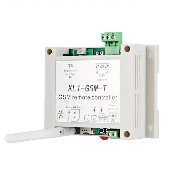 7-36VDC Övervakning Fjärrkontroll GSM Temperatur Termostat Kontrollsensor